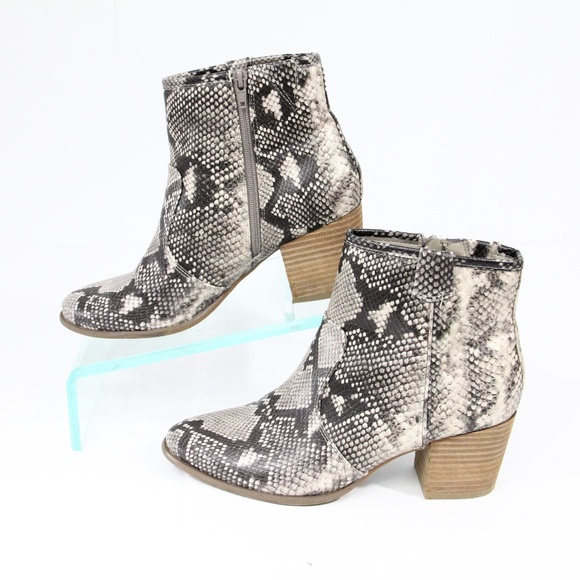 Carlos Santana Boots sz 10 Women Western Bootie Faux Leather Rowan snakeskin - Picture 5 of 9